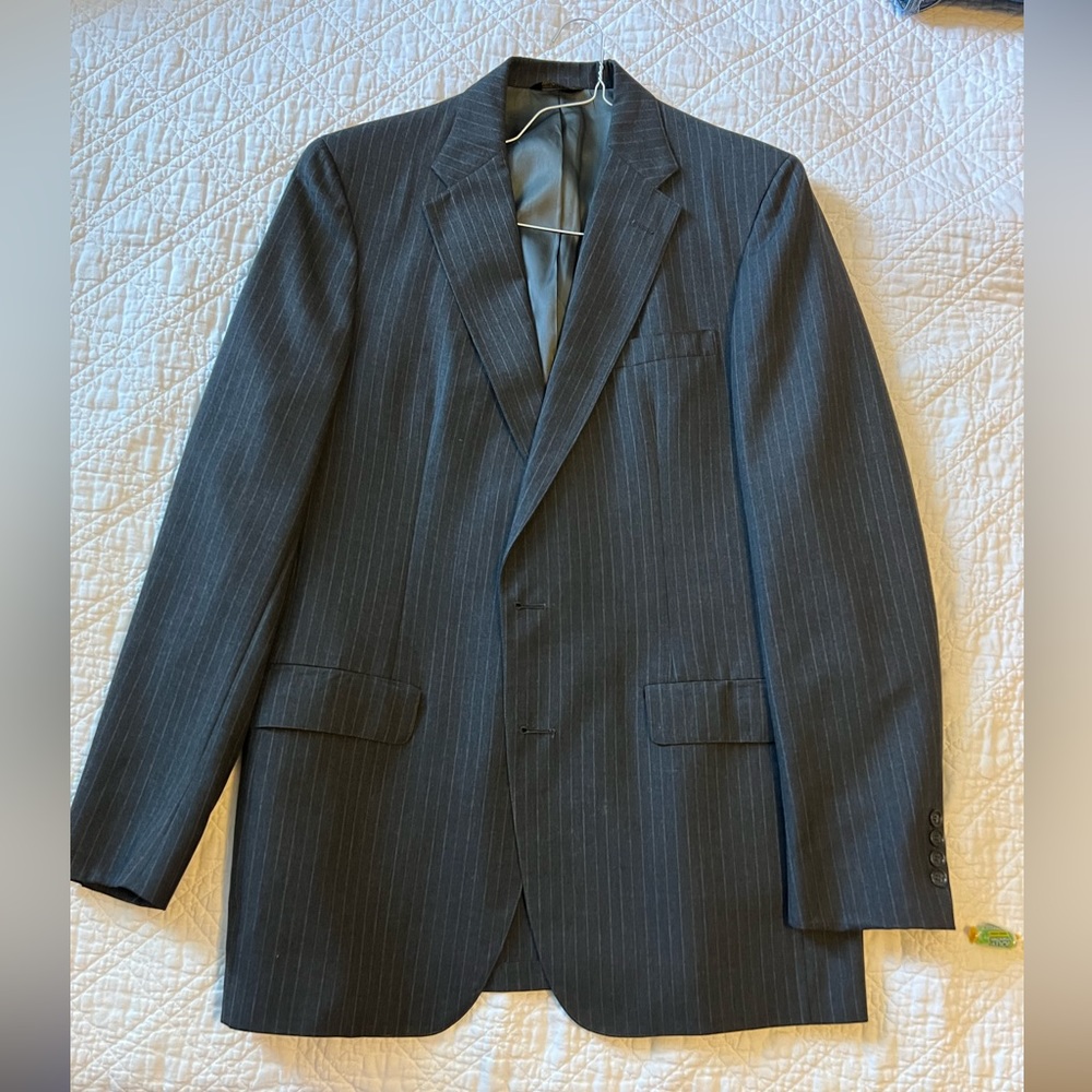 PMJ105 - Palm Beach, Men’s, 48L, Wool Sports Jacket, Gray pinstripe